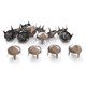 Spike Low Cone Stud Rivet with 4 Prongs - (Pack of 50)